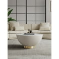 thumbnail image 2 of Manhattan Comfort Anderson Coffee Table with Steel Frame in Cream, 2 of 9