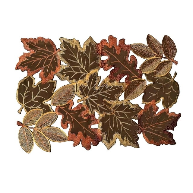 Lipstore Napperon de Table d'Automne pour l'Action de Grâce, Fête, pour Table à Manger, Maison, Récolte, Feuilles d'Érable 28x43 cm