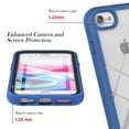 thumbnail image 4 of iPhone SE 2020 Case/ iPhone 8 Case / iPhone 7 Case/ iPhone 6 Case with Built-in Screen Protector, Dteck Full Body Protection Hybrid Rugged Shockproof Case Transparent Clear PC Back Cover, Blue, 4 of 6