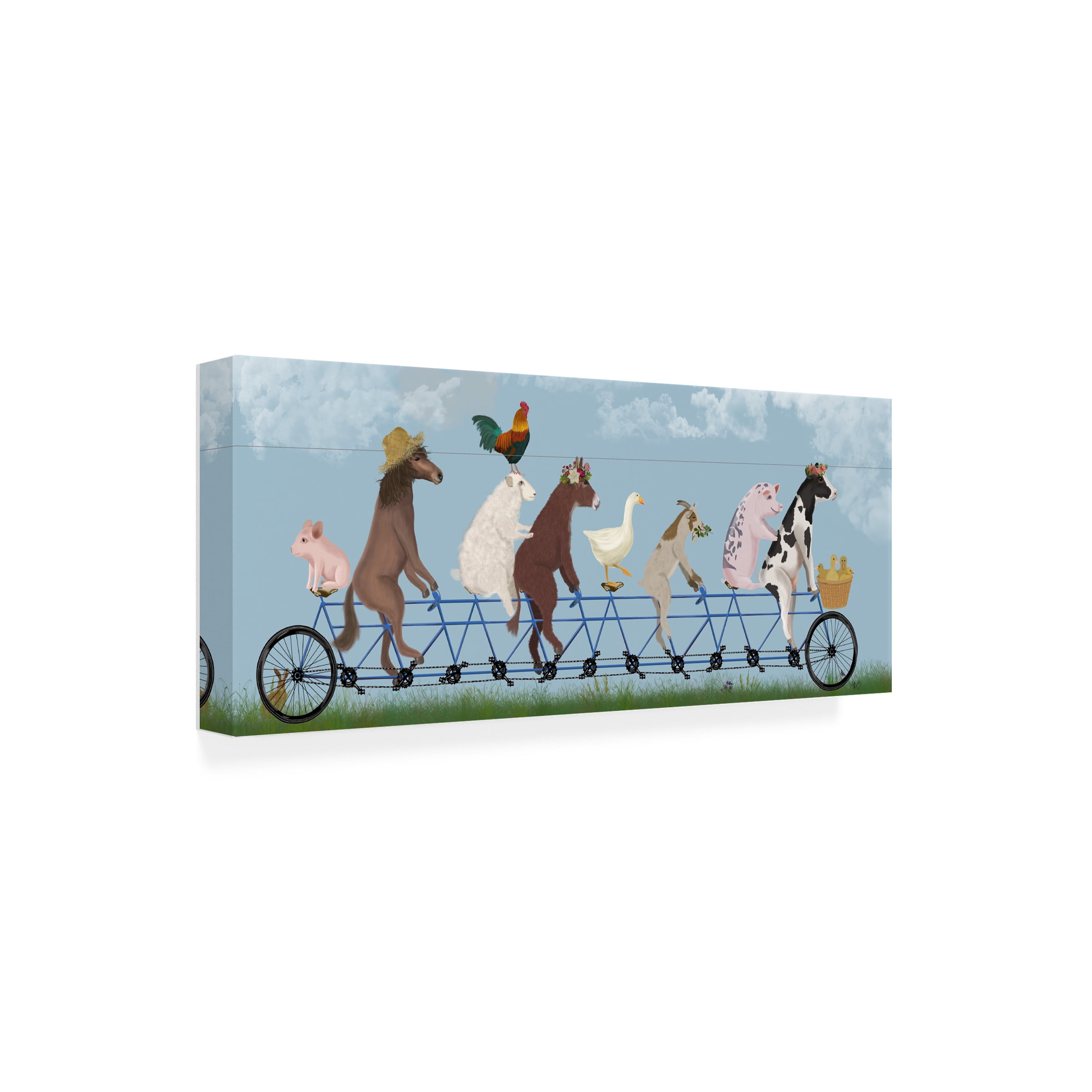 Fab Funky 'Tandem Farm Animals' Canvas Art
