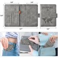 thumbnail image 2 of Eoehro Passport Holder for Travel Essentials, Passport Wallet Cover Case for Travel Must Haves Accessories,Passport Book Holders for Women and Men(gray), 2 of 7