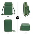 thumbnail image 2 of Small Crossbody Cell Phone Purse for Women, Mini Messenger Shoulder Handbag Wallet with Credit Card Slots,Green, 2 of 7