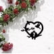 thumbnail image 5 of Decoración de pared de pájaro de metal con forma de corazón, pájaros en la rama, letreros de pared de hierro, decoración colgante, adorno, escultura, 5 of 9