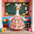 thumbnail image 2 of Porch Goose Fall Decorations Outfits,23 Inch Campus Style Goose Statue Dress Costume and Bow Headpiece,Thankgiving and Autumn Harvest Front Porch Display, 2 of 6