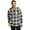 Snow White/ Black, variant on W668 Plaid Flannel Shirt, Mens Casual Button Down Shirts