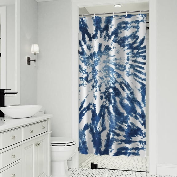 Colorful Tie Dye Pattern Shower Curtain 36"x72" ,Bathroom Decorative Shower Curtains Set with 12 Hooks,Modern Waterproof Washable Shower Curtain