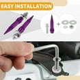 thumbnail image 6 of Unique Bargains Universal Motorcycle M6 License Plate Screws Cover 82mm Anti Theft License Plate Screw Frame Bolt Kit Aluminum Alloy Purple 4 Pcs, 6 of 6