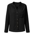 thumbnail image 7 of GZWYHT Gauze Long Sleeve Shirts For Women Spring Button Down Shirts Women Light Thin Summer Cotton Long Sleeve Women T Shirts Black L, 7 of 7