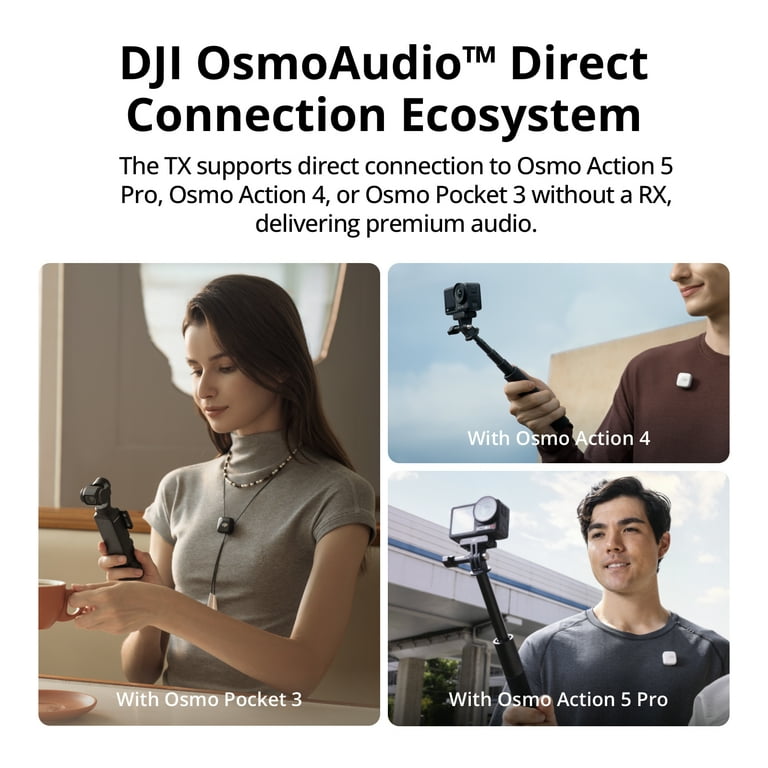 DJI Mic Mini (1 TX + 1 RX), Ultralight, High-Quality Audio