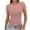 Pink, variant on Dgankt Womens Short Sleeve Tops Essential Solid Crew Neck Short Sleeve Casual Daily Tee,Sizes S-3XL