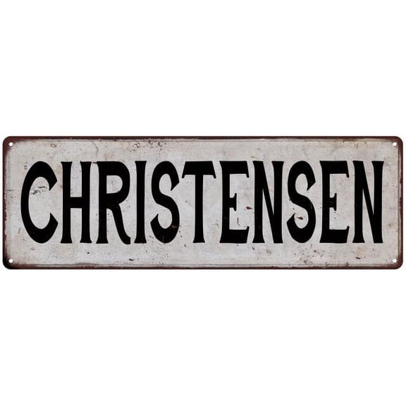 CHRISTENSEN Vintage Look Gift Rustic Chic Metal Sign 6x18 206180036994