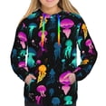 thumbnail image 4 of Hoodies for Women - Jellyfish Pattern No.9027 Comfrt Colour Drawstring Women'S Fashion Hoodies & Sweatshirts, Fall Outfits Clothes for Women 2024 Pullover with Kangaroo Pocket, 4 of 7