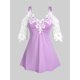 thumbnail image 1 of Camiseta Talla Extra Panel Encaje Fruncido Rosegal Camisetas tallas grandes, 1 of 5