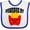 White and Royal, variant on Inktastic French Fries Powered by Fries Boys or Girls Baby Bib