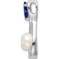 thumbnail image 2 of 14K White Gold Sapphire/Fwc Pearl/Diamond Infinity Chain Slide (Width 11.2) (Length 22.1) - Jbsp, 2 of 5