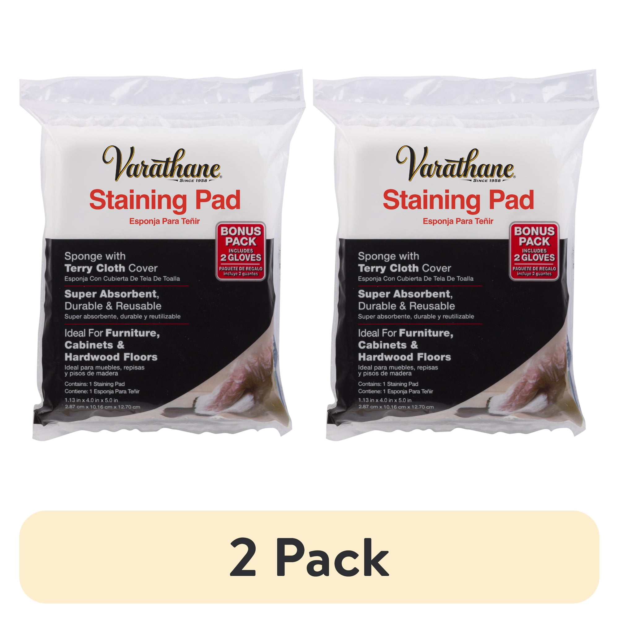 (2 pack) Rust-Oleum Staining Pad + Gloves Bonus Pack-301689