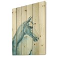 thumbnail image 2 of Designart 'Close Up Portrait Of A Light Blue Horse' Farmhouse Print on Natural Pine Wood, 2 of 5