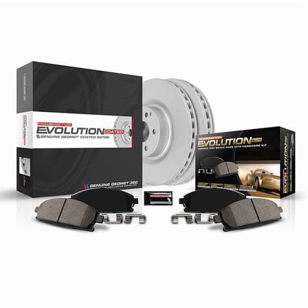 Power Stop Rear Geomet Coated Brake Rotor and Pad Kit CRK8641
