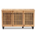 thumbnail image 4 of Baxton Studio Fernanda Modern and Contemporary Oak Brown Finished Wood 3-Door Shoe Cabinet, 4 of 11