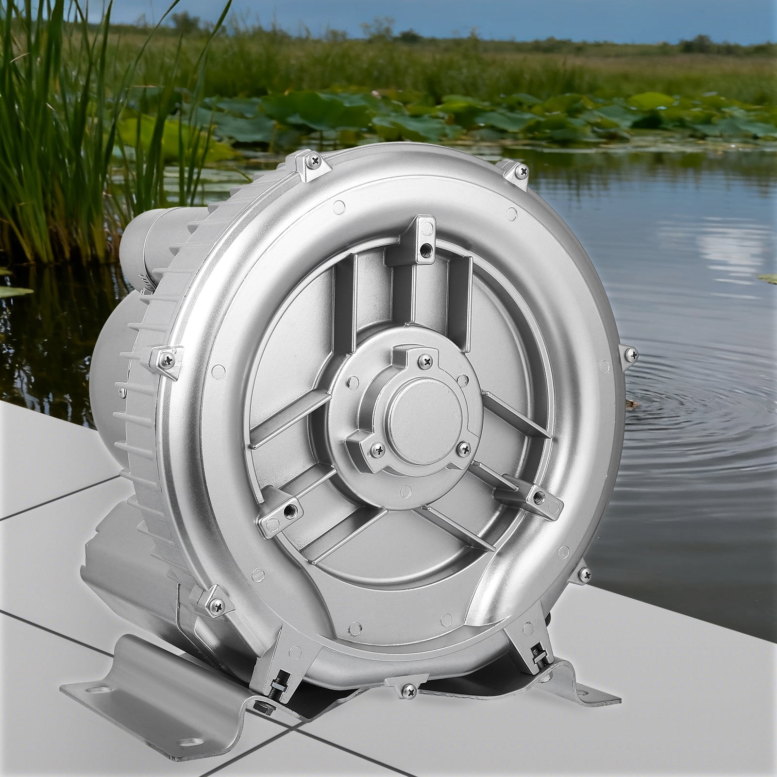 2.41HP Regenerative Blower 110-120V | 1.8 KW 150 CFM High-Pressure Industrial Vacuum Pump for Air Blowing Sewage Aeration Aquarium Fish Pond