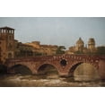 thumbnail image 2 of Jacks, Heather 32x23 White Modern Wood Framed Museum Art Print Titled - Ponte Pietra Verona, 2 of 4