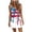 A Multicolor, variant on Sundress Plus Size Summer Beach Dress Long Sleeve Dress for Women Womens Casual Printed V-neck Short Suspender Dress G Multicolor XL