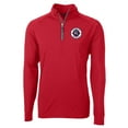thumbnail image 2 of Men's-Cutter & Buck  Red New England Revolution Big & Tall Adapt Eco Knit Stretch Recycled Quarter-Zip Pullover, 2 of 3