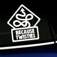 thumbnail image 1 of Because Twisties - Vinyl Decal For MINI Cooper - Choose Color - [WHITE], 1 of 1