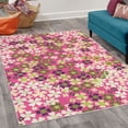thumbnail image 2 of Flower Decorative Rug, Lilac Flowers Blossoms in Spring Romantic Meadow Happy Fun Countryside Print, Quality Carpet for Bedroom Dorm and Living Room, 6 Sizes, Hot Pink Green, by Ambesonne, 2 of 4
