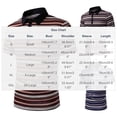 thumbnail image 3 of VgaVtl Polo Mens Summer Short Sleeve Striped Casual Slim Outdoor Shirts for Men Collared Everyday Button, 3 of 7