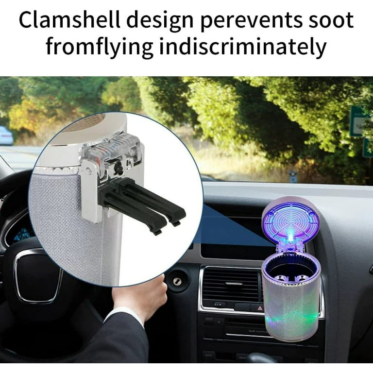 EIMELI Auto Car Ashtray Portable with LED Colorful Light Lighter