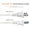 thumbnail image 4 of NeoMart-15FT Polarized White Extension Cords - 125V 10A Single Outlet Safety Power Cable, Indoor 2-Prong Cord for Halloween Decor, Holiday Lights, Security Cameras & Small Appliances (2 Pack), 4 of 12