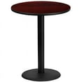 thumbnail image 3 of 36" Round Mahogany Laminate Table Top With Bar Height Round Base - Bar Height Restaurant Table, 3 of 4