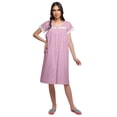 thumbnail image 1 of Moomaya Chemise de Nuit en Popeline de Coton à Boutons pour Femmes Imprimée Tenue de Nuit d'Allaitement, 1 of 4