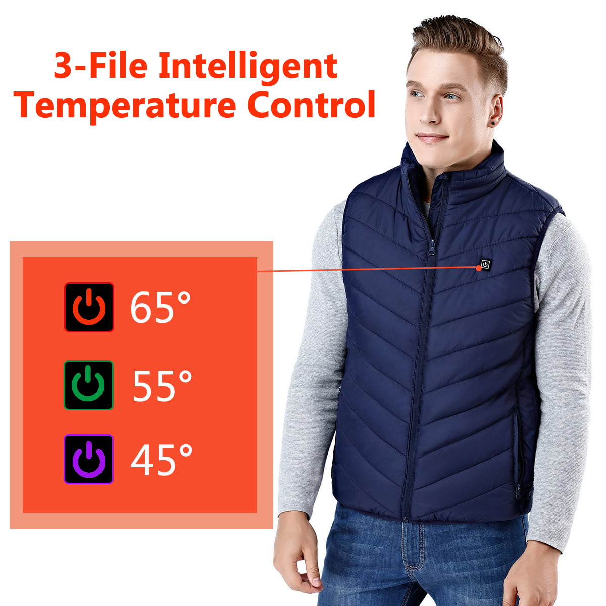 USB Motorcycle Jacket Coat Heater Liner Heating Vest Pad Thermal Warm Winter Kit 