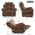 thumbnail image 4 of Christopher Knight Home Transitional Manual Recliner, Nailhead Trim, Tufted Design, Brown, 4 of 10