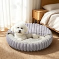 thumbnail image 5 of Round Plush Pet Bed for Dogs and Cats, Semi Enclosed Warm Sleeping Nest, Machine Washable Soft Cotton, 5 of 6