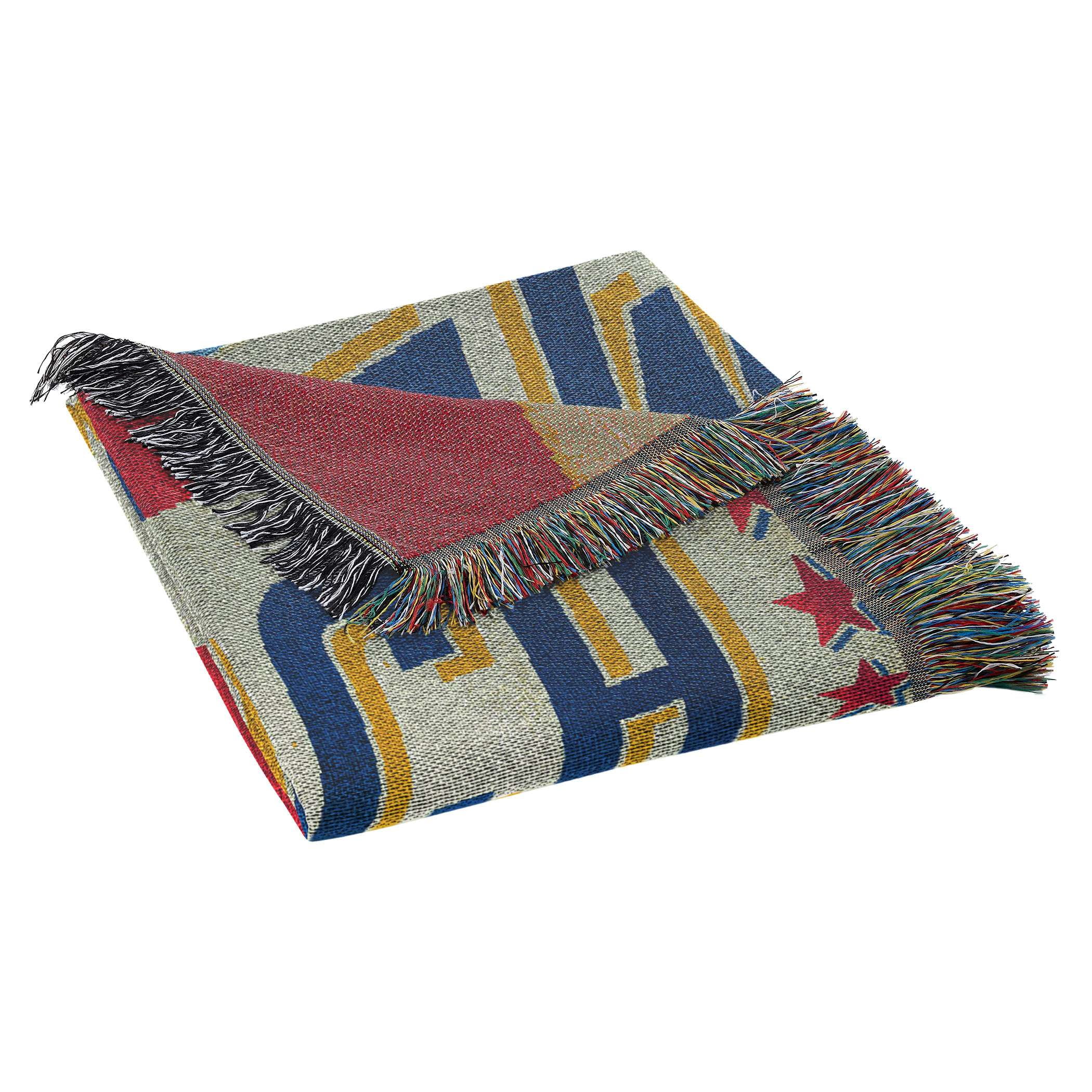 Snowy Village Woven Tapestry Throw Blanket 