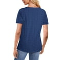 thumbnail image 4 of SwiftWear Tunique Décontractée Grande Taille Printemps-Été pour Femmes - Manches Courtes Col Rond Coupe Décontractée Haut Essentiel, 4 of 7