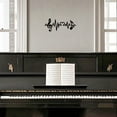 thumbnail image 6 of Musical Notes Metal Wall Art Decor Vintage Music Heartbeat Metal Wall Art Sculpture Decorative Black Love Note Hanging Ornament for Musician Home Bedroom Bar Gallery Studio 14.9x6.3 Inch Black DIY, 6 of 9