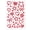 Red, variant on 1 Sheet Gems Sticker, Selves Adhesive Jewel Sticker Gems Craft Decorative Sticker, Assorted Shape Rhinestones Sticker