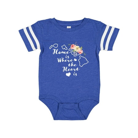 

Inktastic Hawaii Home is Where the Heart is with Watercolor Floral Gift Baby Boy or Baby Girl Bodysuit