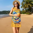 thumbnail image 3 of Naloa Funny Alarm Clock Illustration Print Women's Summer Spring Casual Beach Sundress,Vacation Sleeveless Tank Crewneck Loose Dresses, 3 of 7