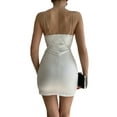 thumbnail image 3 of VISgogo - Vestido ajustado de verano para mujer, color sólido, sin mangas, sin espalda, con cadena, para discoteca VISgogo moda, 3 of 9