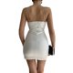 thumbnail image 3 of VISgogo - Vestido ajustado de verano para mujer, color sólido, sin mangas, sin espalda, con cadena, para discoteca VISgogo moda, 3 of 9