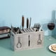 thumbnail image 4 of Organizador de Cubiertos de Madera RúStica, Soporte para Utensilios de Cocina de 3 Secciones, Caja de Almacenamiento para Encimera de CuberteríA de Cocina de Granja, 4 of 5