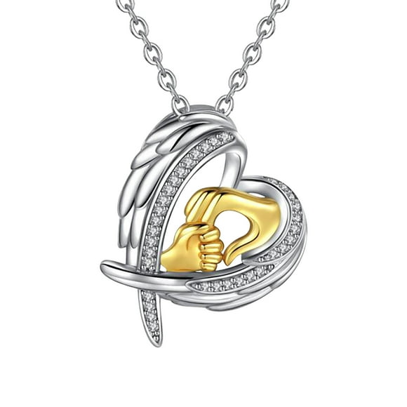 Latrodar Creative Zircon Necklace Mother's Day Pendant Necklace Christmas Day Best Friend Gifts for Women
