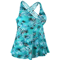 thumbnail image 2 of Firpearl Women's Tankini Swimsuits Cross Back Flowy Swim Tops Modest Swimwear, 2 of 4