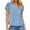 WenDA01_Light Blue, variant on WEIWEN Cotton Linen Blouses for Women Summer Loose Fit Short Sleeve Tops Asymmetric Button Down V Neck Tees Dressy Casual T Shirts Green, S