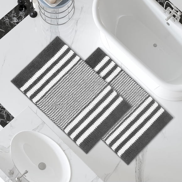 Juego de alfombras de baño Tindbea de 2 piezas, extra suaves y absorbentes